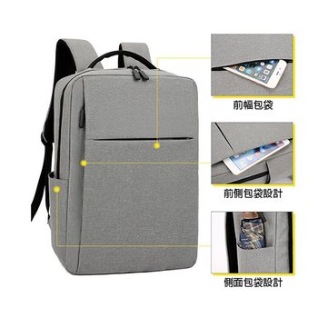 防潑水牛津布商務雙肩後背包H_6